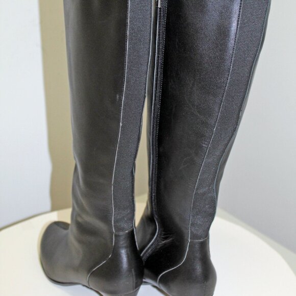 Aetrex High Heel Black Leather Boots, Size 7.5W - Picture 4 of 11